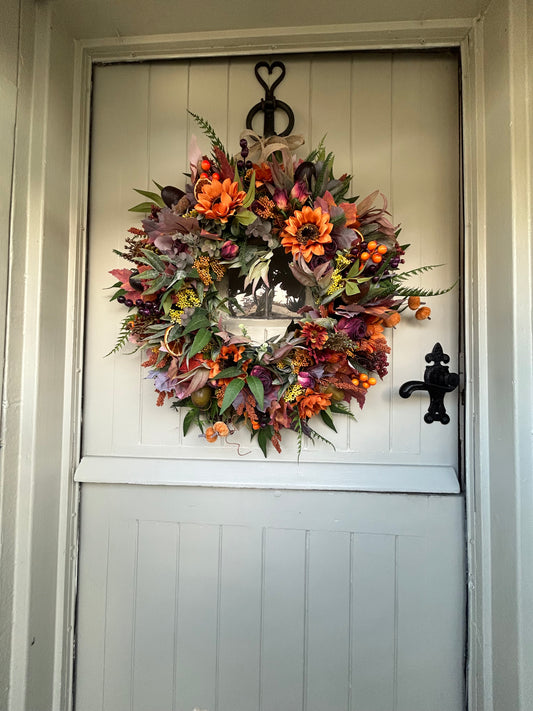 “AUTUMN FALLS” artificial wreath (FREE P&P)