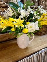 Load image into Gallery viewer, Rustic l Spring summer bouquet with jug vase &amp; free P&amp;P
