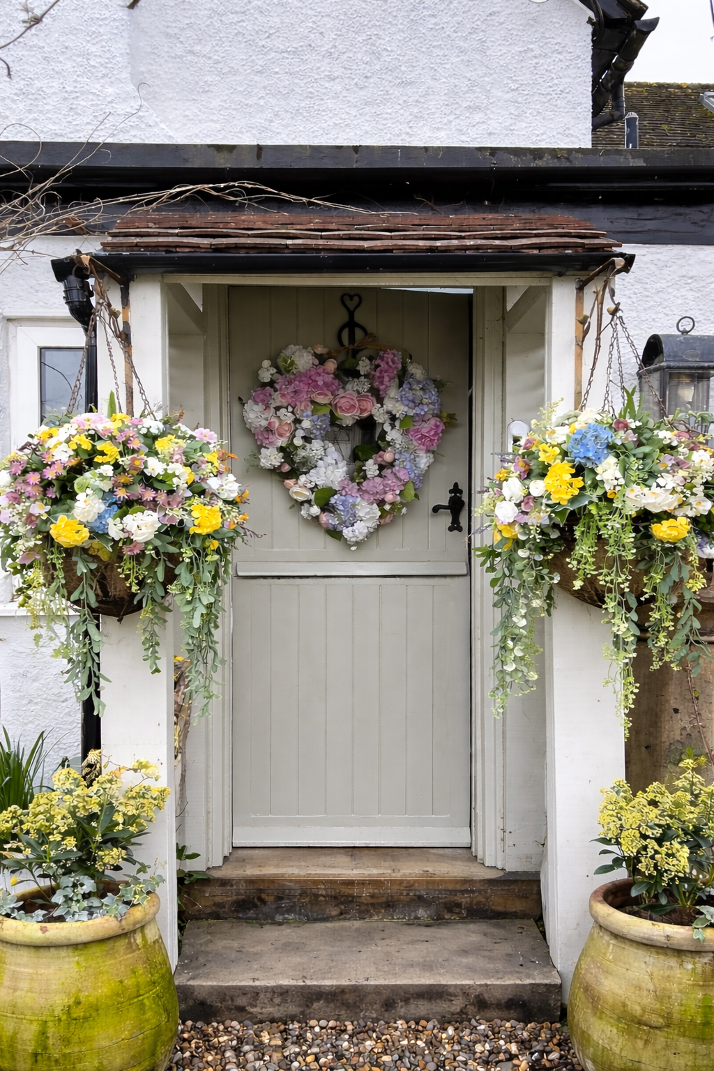 “LAUREL” Luxury artificial hanging basket (FREE UK P&P)