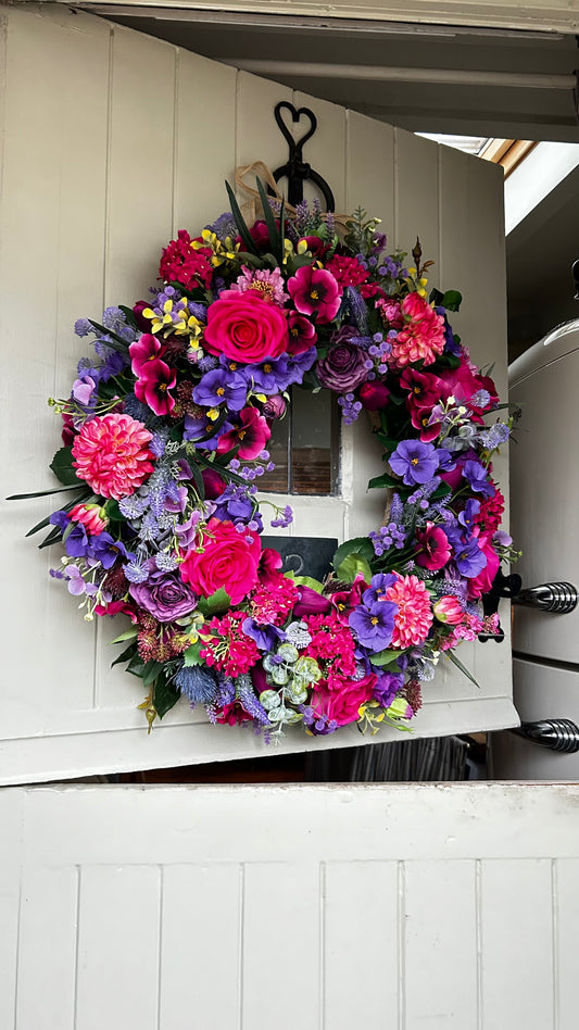 “ESTHER” limited to order artificial wreath (FREE P&P