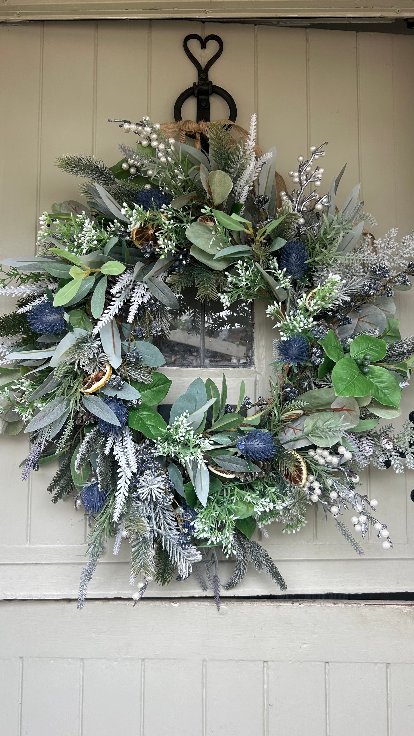 “HEATHER” faux Christmas wreath