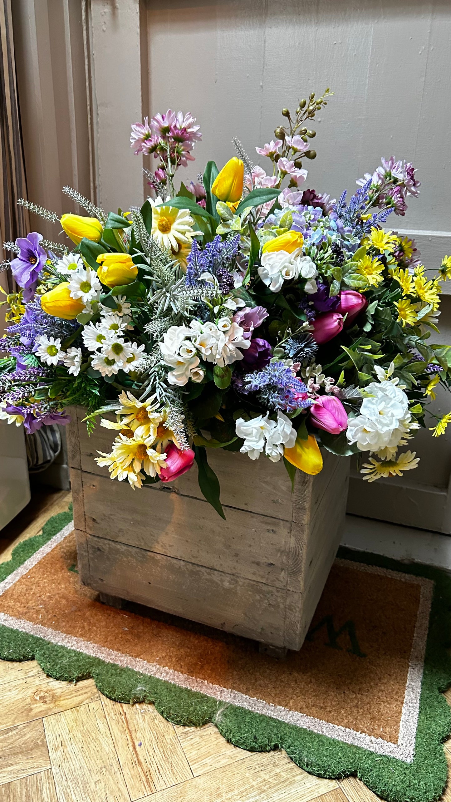 Handmade Luxury wooden planter  flower box FREE P&P