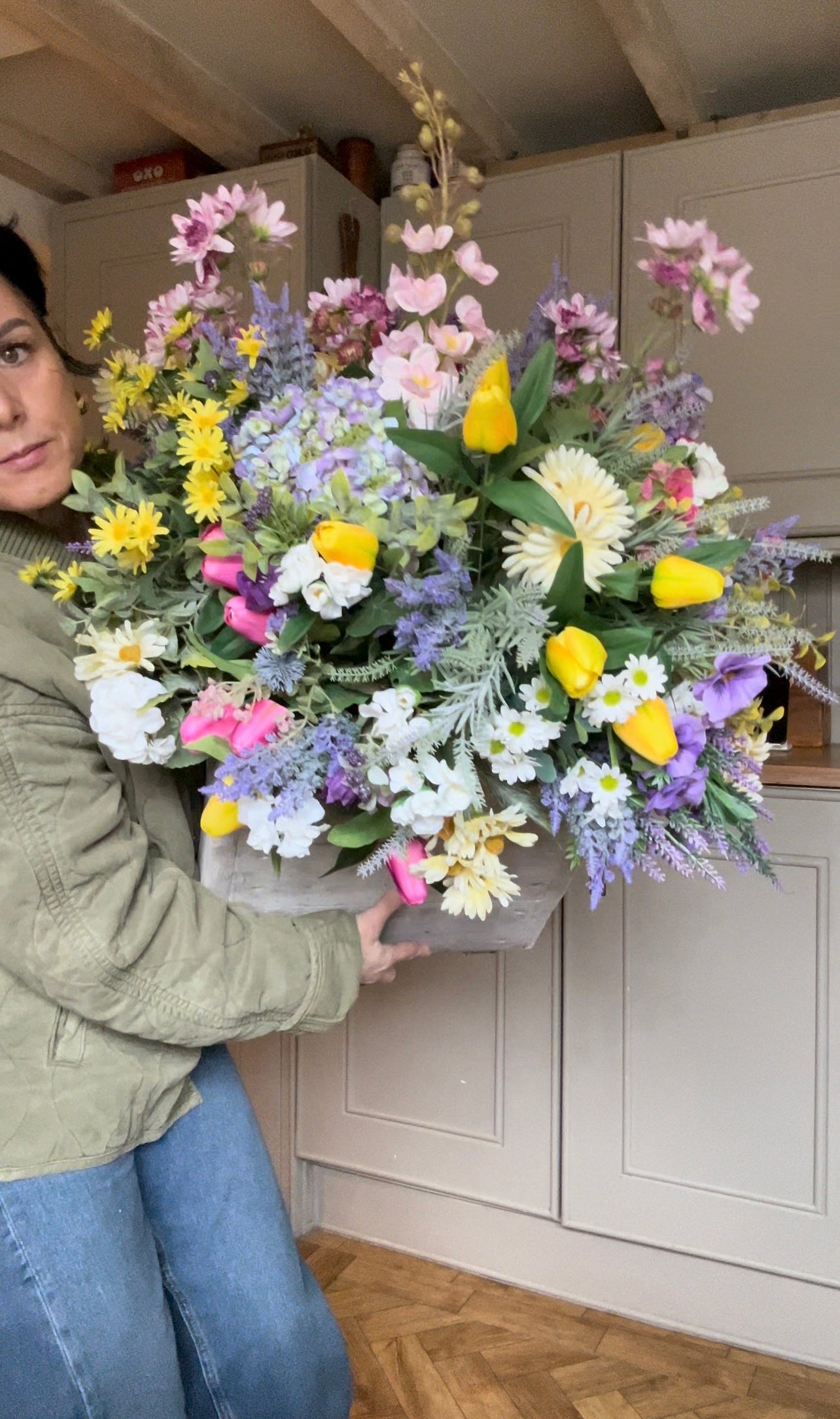 Handmade Luxury wooden planter  flower box FREE P&P