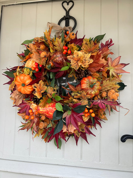 “TESSA” ready to post ARTIFICIAL wreath (FREE P&P