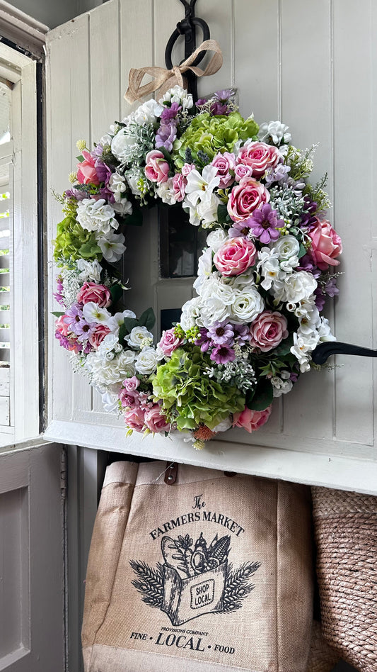 “LILLY”artificial wreath (FREE P&P)