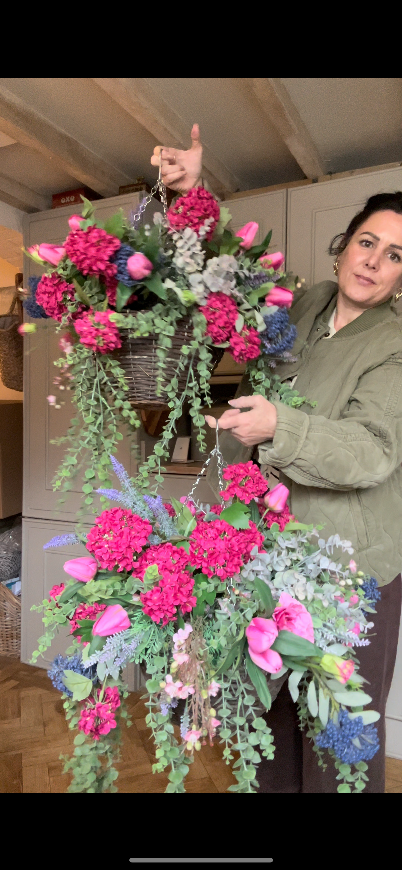 “JULIA” Luxury artificial hanging basket (FREE P&P)