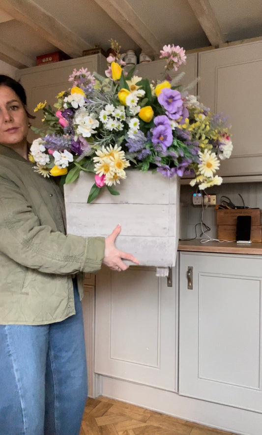 Handmade Luxury wooden planter  flower box FREE P&P