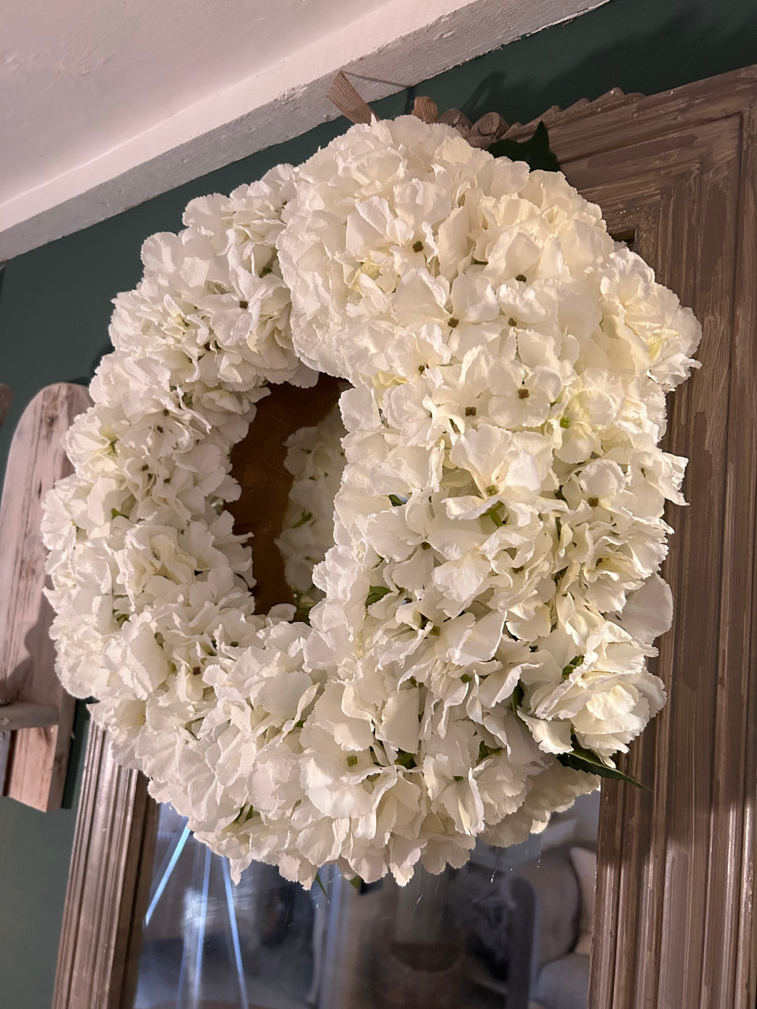 “EVIE” hydrangea faux wreath