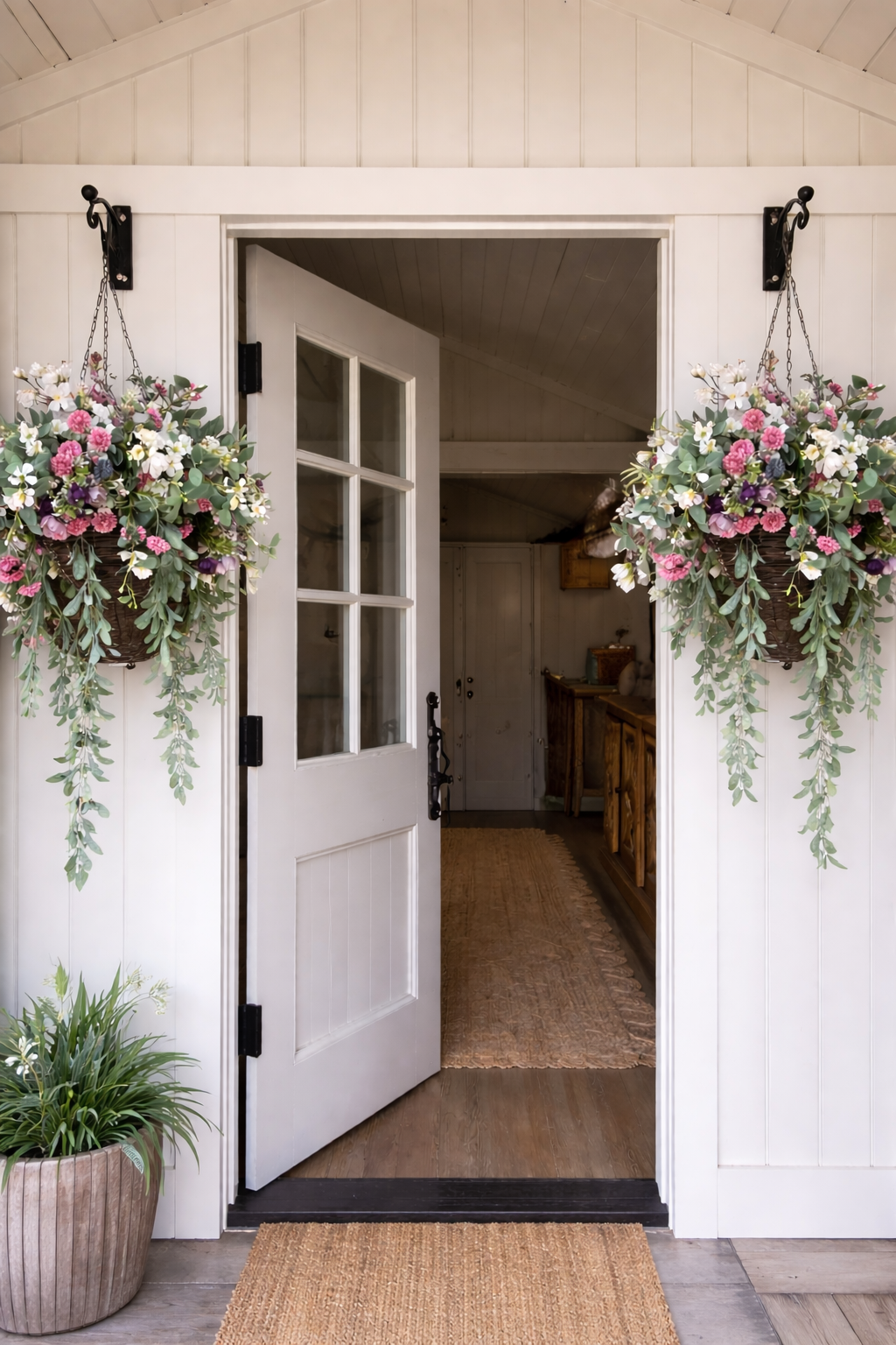 “MEGAN” Luxury artificial hanging basket (FREE UK P&P)
