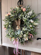 Load image into Gallery viewer, “BUNNY” natural faux wreath (FREE P&amp;P (limited stock )delivery late Jan-feb
