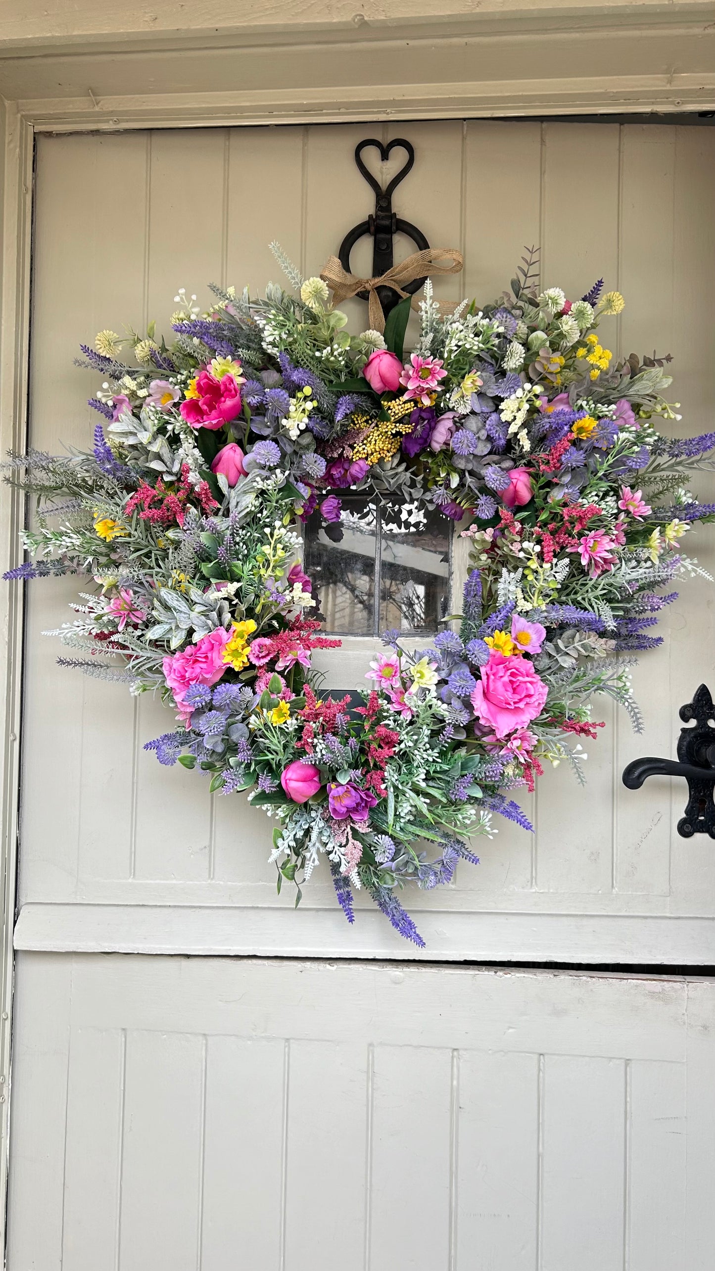 “ROSEMARY” heart artificial wreath (FREE P&P)