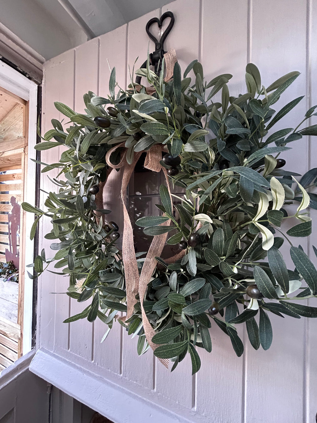 Olive stem faux wreath (FREE P&P)