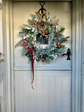 Load image into Gallery viewer, “EVELYN” winter and Christmas wreath (FREE P&amp;P)
