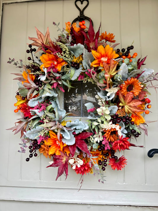 “MARLEY” ready to post ARTIFICIAL wreath (FREE P&P)