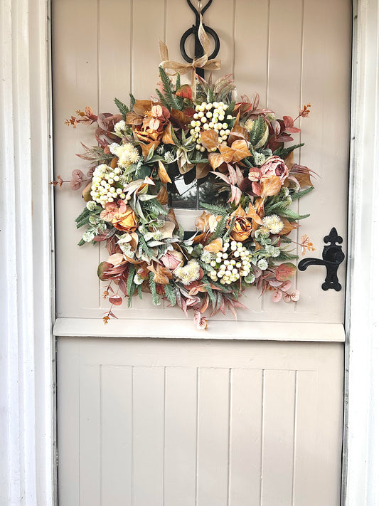 Restock “CHIA SPICE” autumn artificial wreath (FREE P&P)
