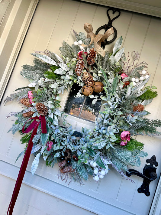 “EVELYN” winter and Christmas wreath (FREE P&P)