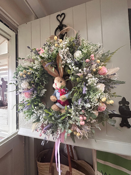 “BUNNY” natural faux wreath (FREE P&P (limited stock )
