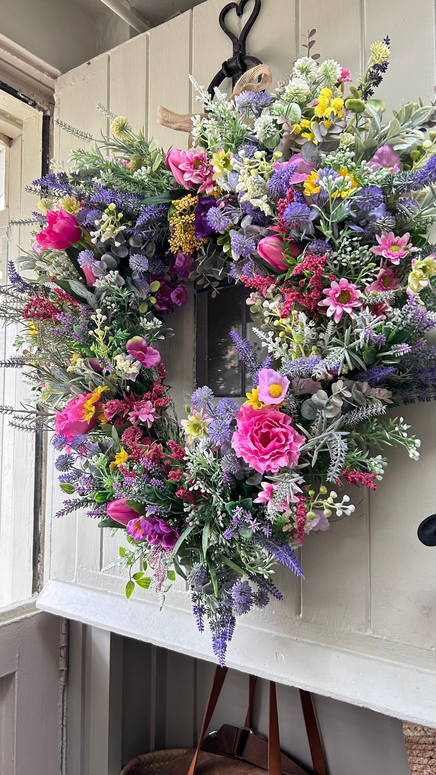 “ROSEMARY” heart artificial wreath (FREE P&P)