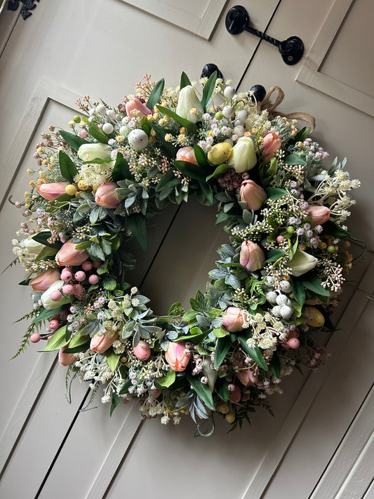 “Louisa” natural faux wreath (FREE P&P