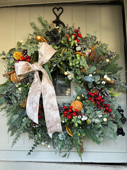 “NIAMPH” limited edition winter artificial wreath (FREE P&P)