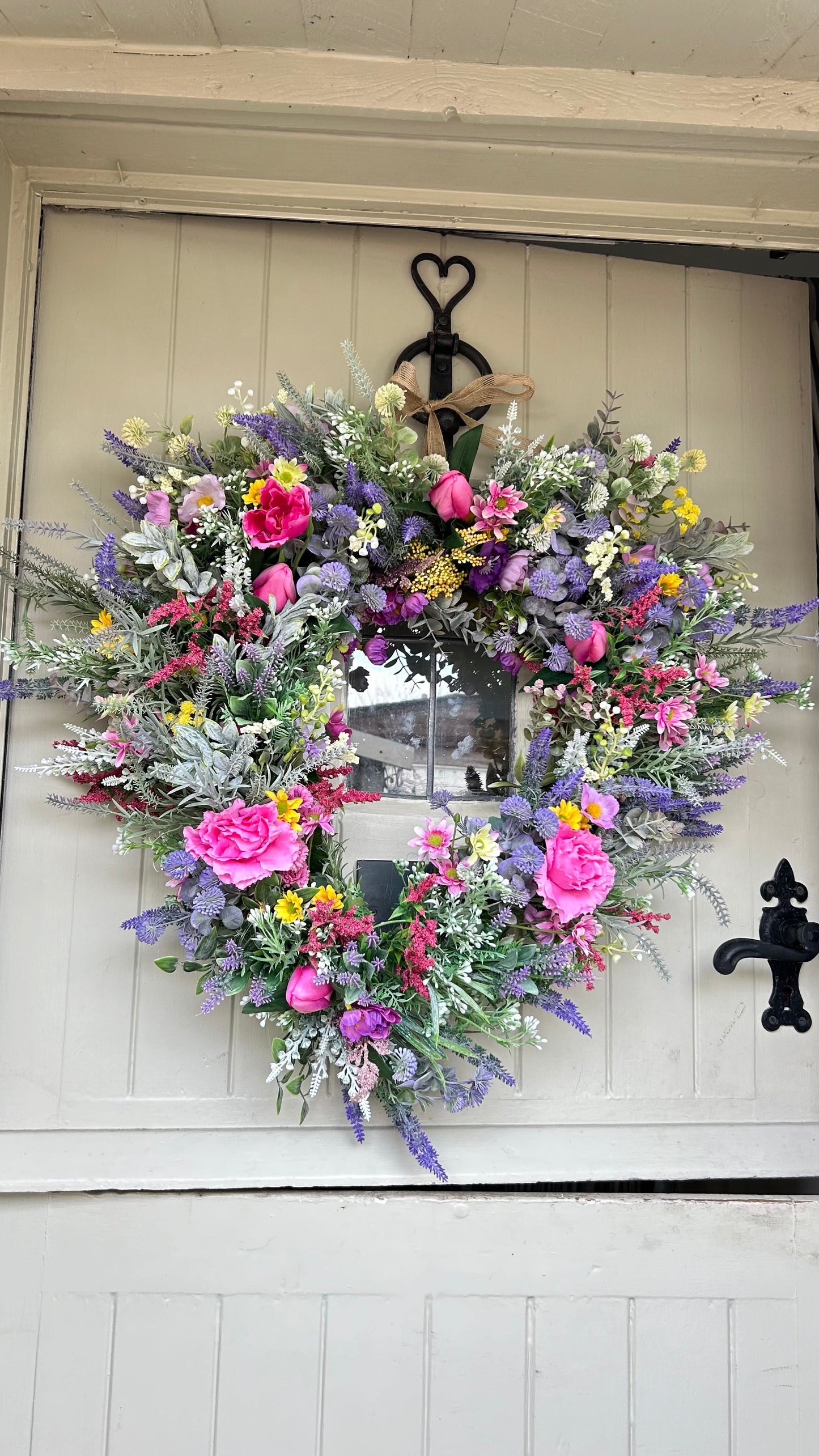 “ROSEMARY” heart artificial wreath (FREE P&P)