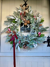 Load image into Gallery viewer, “EVELYN” winter and Christmas wreath (FREE P&amp;P)
