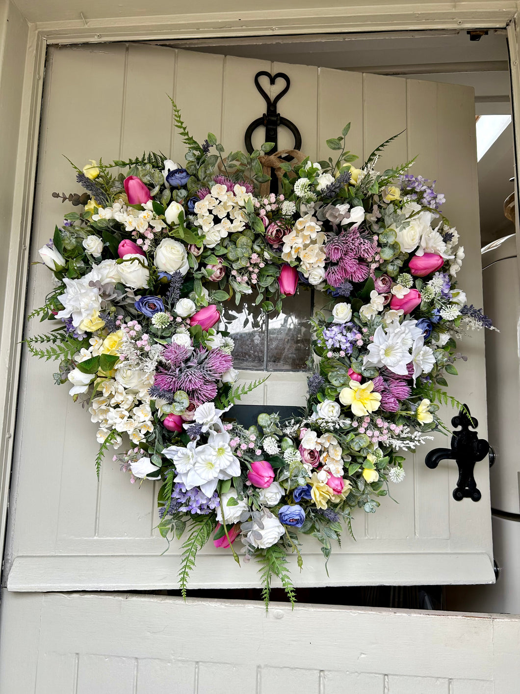 “Harriet” heart artificial wreath (FREE P&P)