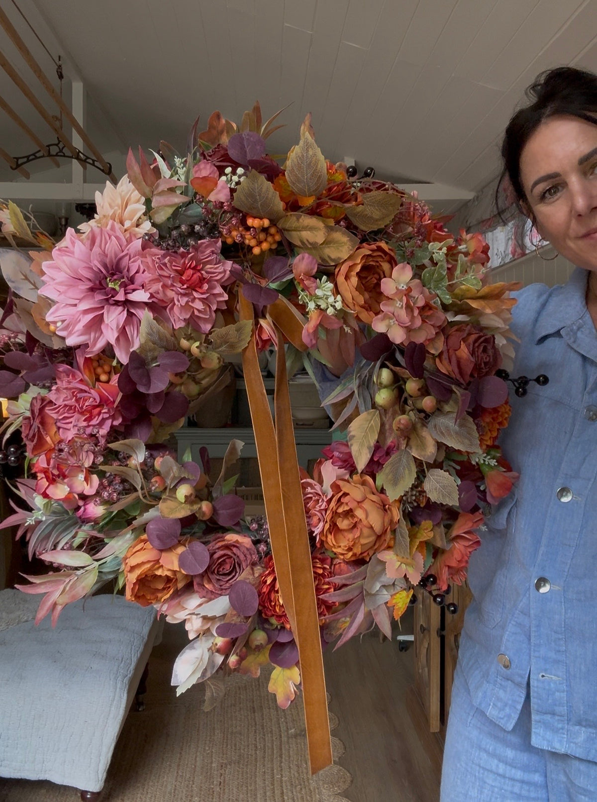 “KAT” autumn artificial wreath (FREE P&P) (Copy)