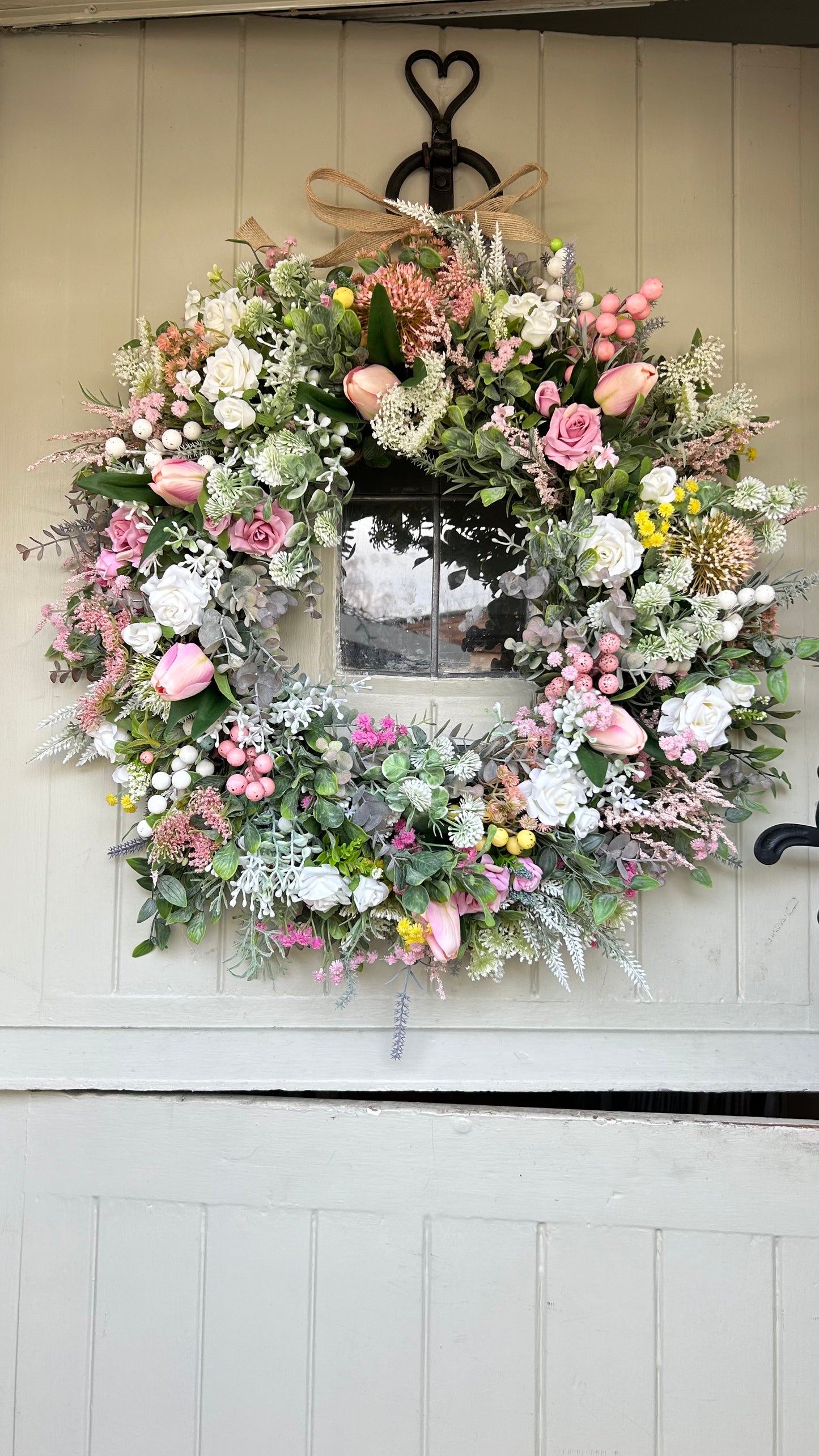 “VICTORIA” spring/ summer faux wreath (FREE P&P