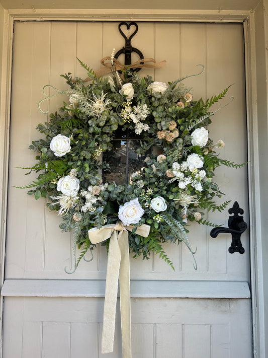 “YAZ” natural all year faux wreath (FREE P&P