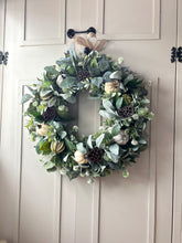 Load image into Gallery viewer, “GLENDA” autumn greens artificial wreath (FREE P&amp;P)
