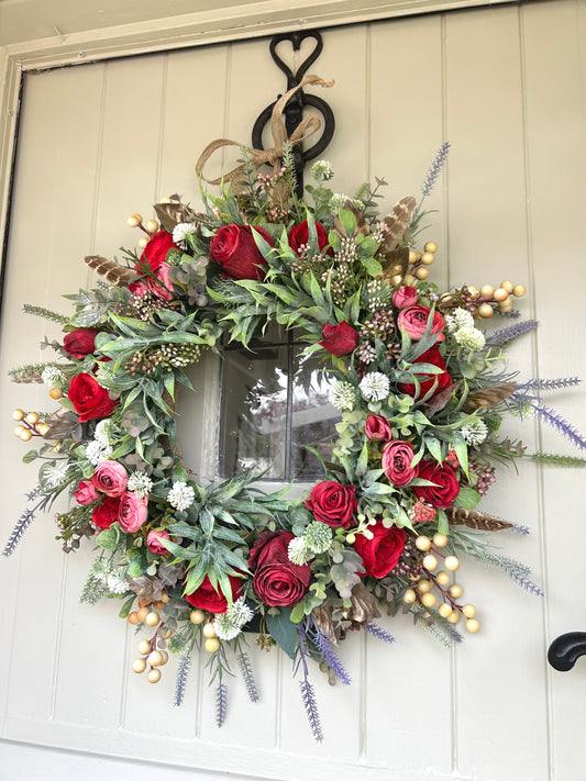 “DARCEY” artificial wreath (FREE P&P)