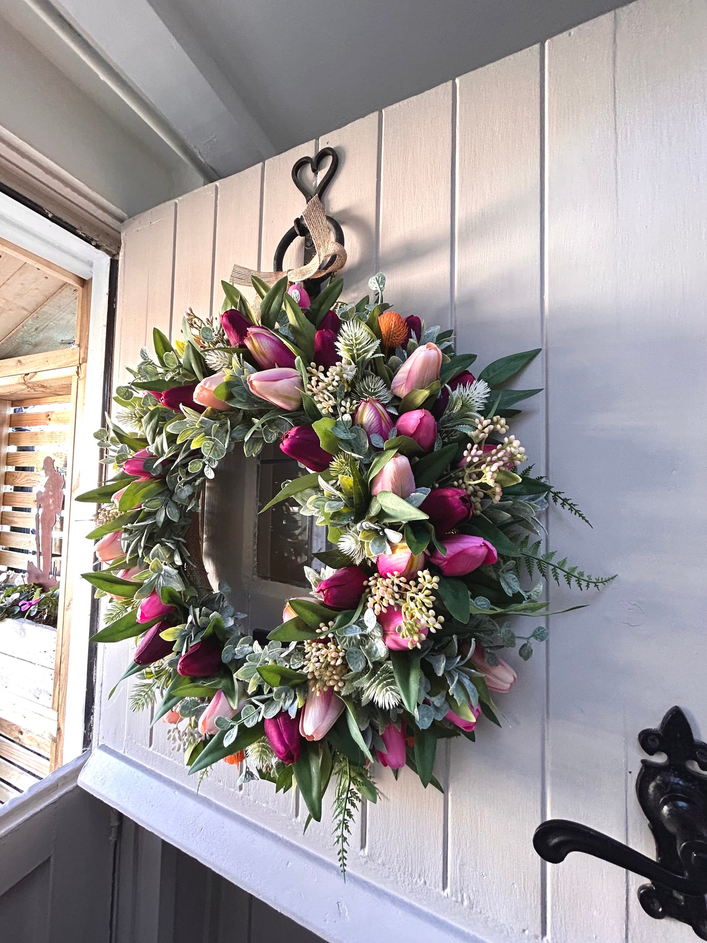 “JESSY” tulip faux wreath (FREE P&P)