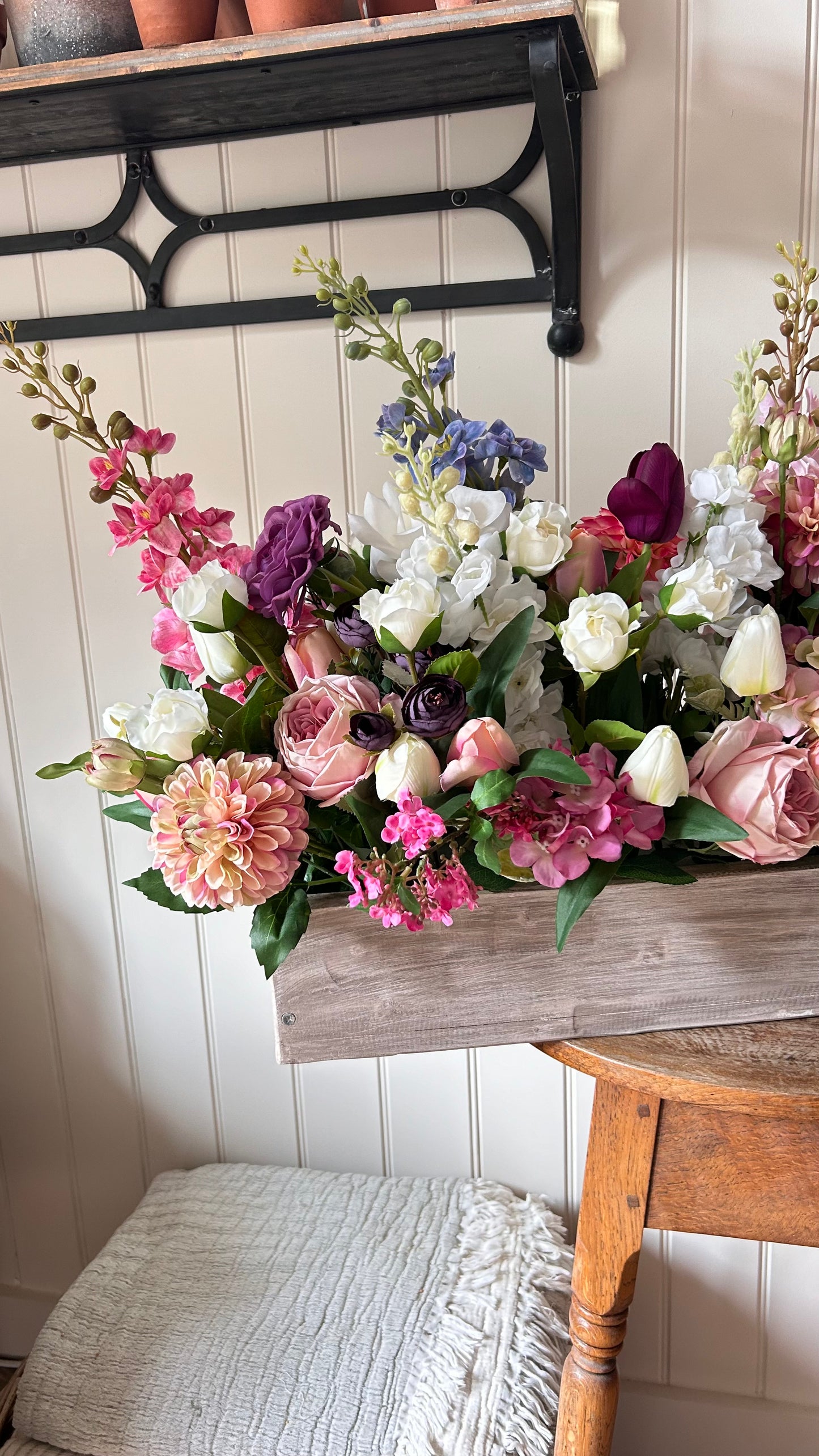 Luxury wooden flower box FREE P&P