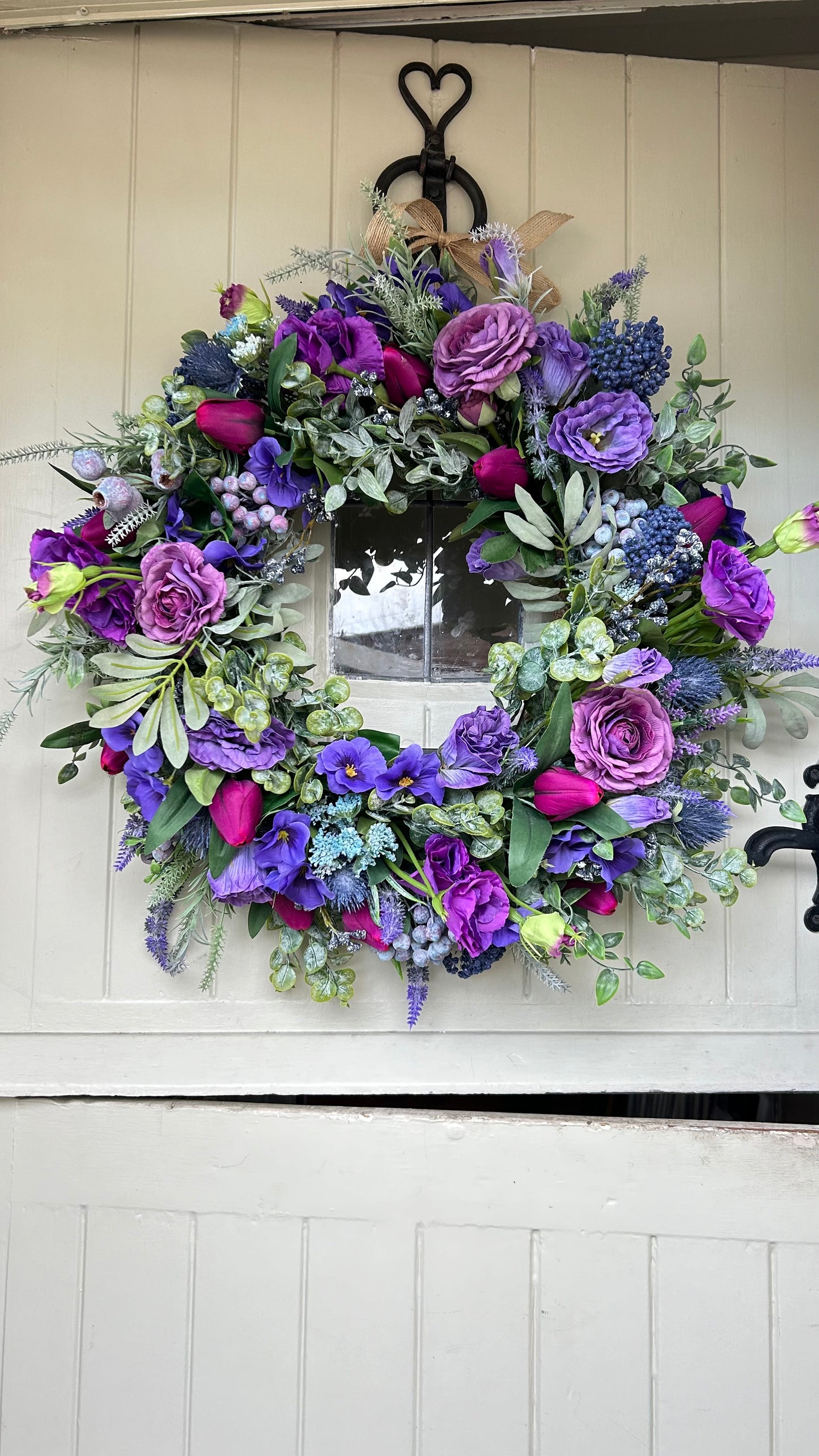 “SAFFIE” restocked artificial wreath (FREE P&P) real touch florals