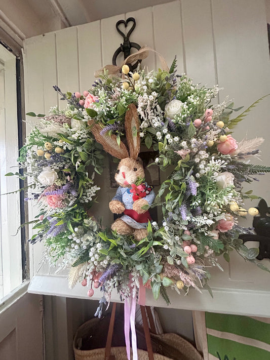 “BUNNY” natural faux wreath (FREE P&P (limited stock )