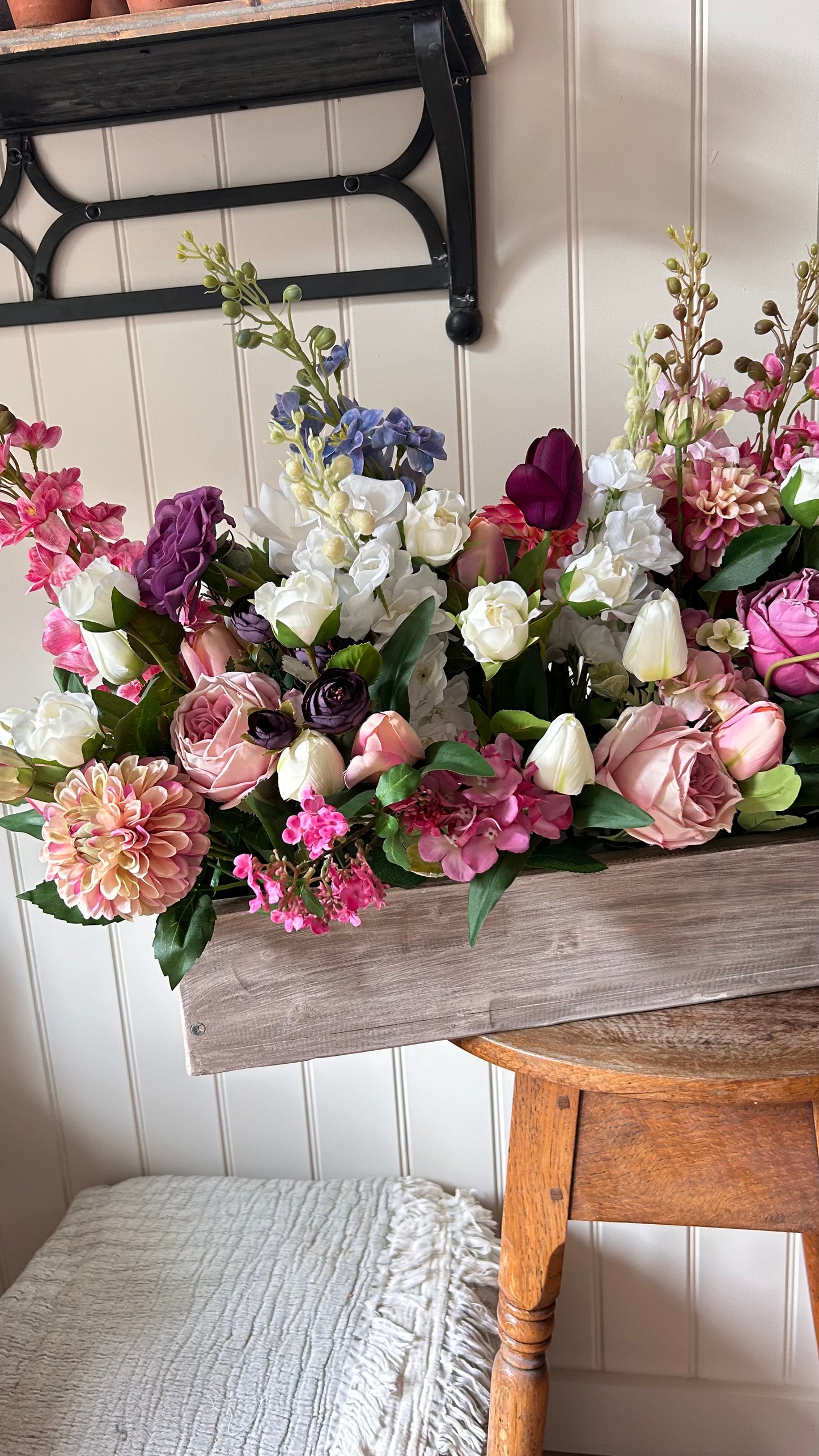 Luxury wooden flower box FREE P&P