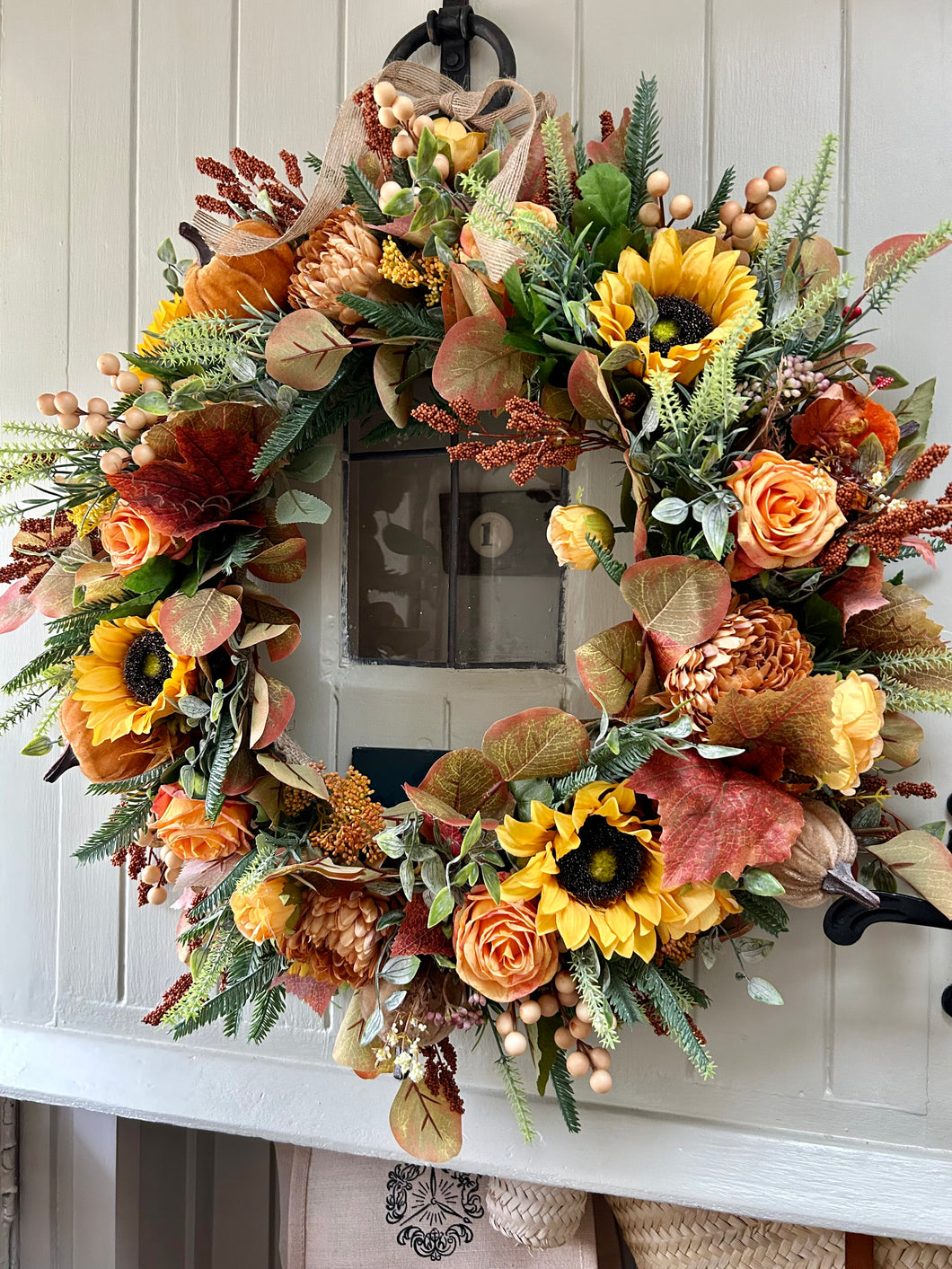 “Milly” autumn artificial wreath (FREE P&P)