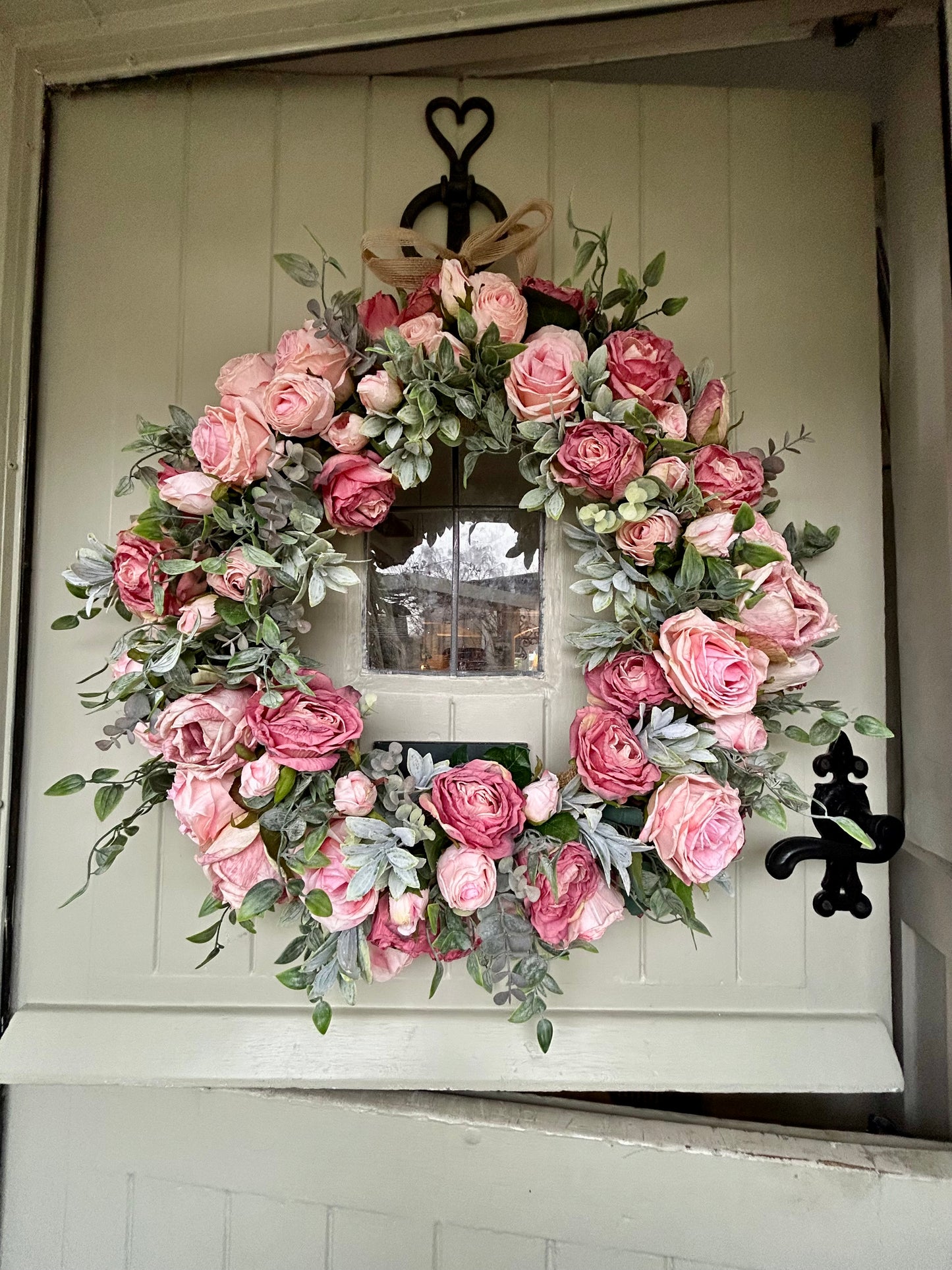 “ROSE CROWN” rose faux wreath (FREE P&P)