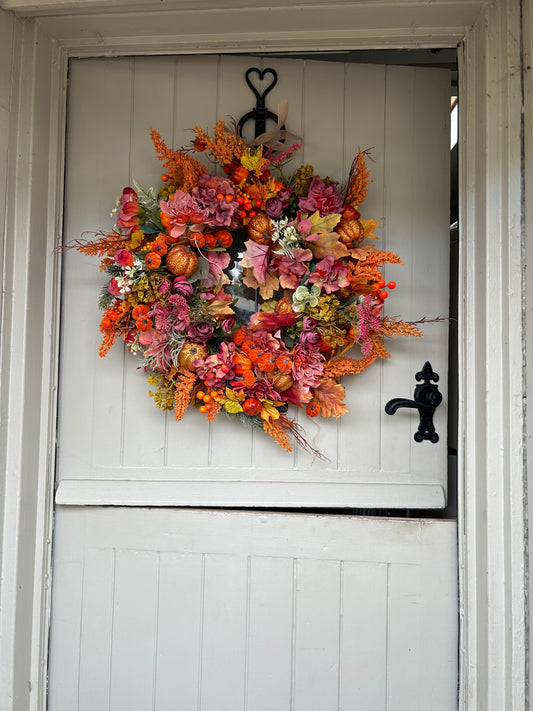 “PAISLEY” ready to post winter artificial wreath (FREE P&P)