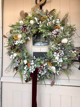 Load image into Gallery viewer, “WINTER FARMHOUSE”  wreath (FREE P&amp;P)
