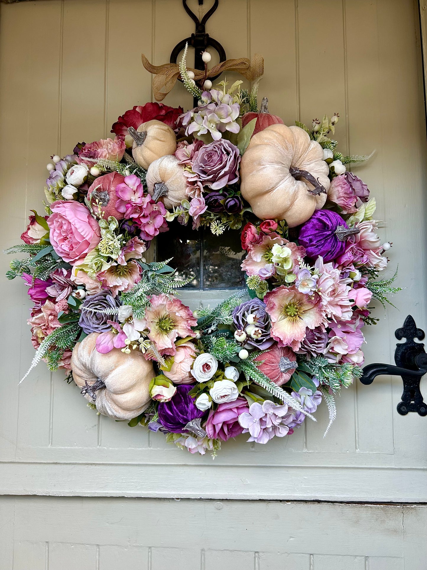 Lady Pearl Autumn ready to post  artificial wreath (FREE P&P)