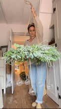 Load image into Gallery viewer, Full foliage hanging faux wreath (optional flowers)free uk shipping
