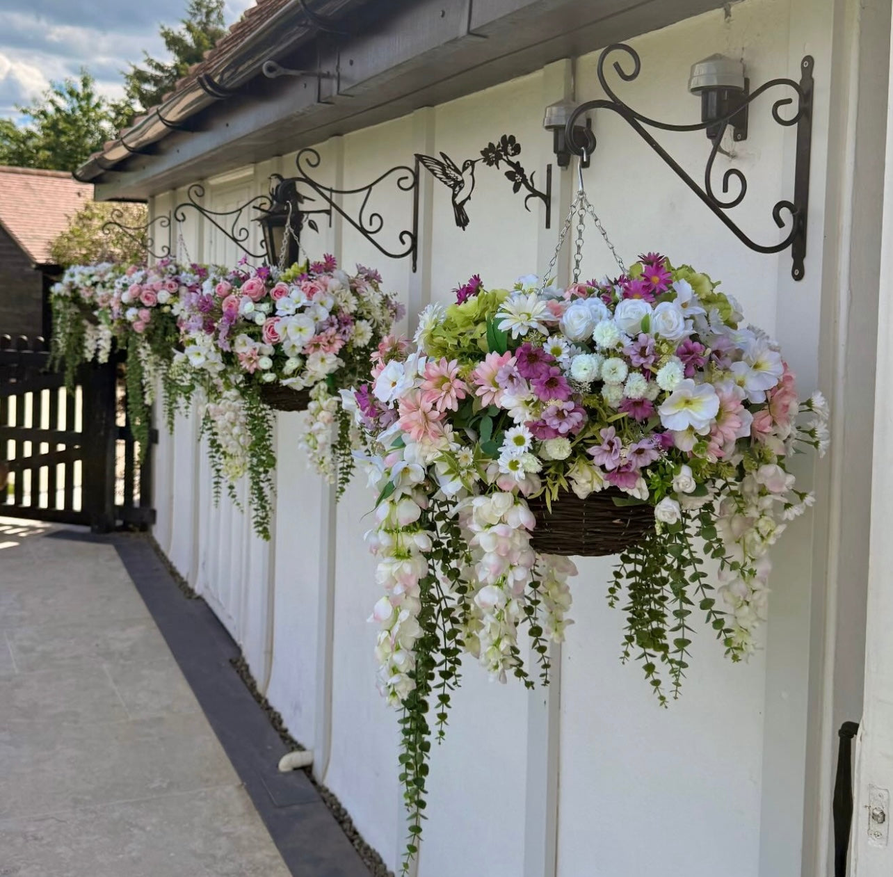 “LILLIE” summer Luxury artificial hanging basket (FREE P&P) made to order