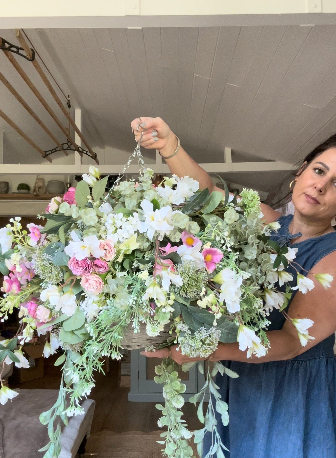 “PIPPA” Luxury artificial hanging basket (FREE UK P&P) (Copy)