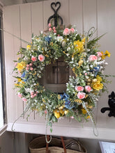 Load image into Gallery viewer, “JULIET” spring summer natural faux wreath (FREE P&amp;P one available
