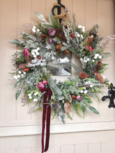 Load image into Gallery viewer, “EVELYN” winter and Christmas wreath (FREE P&amp;P)
