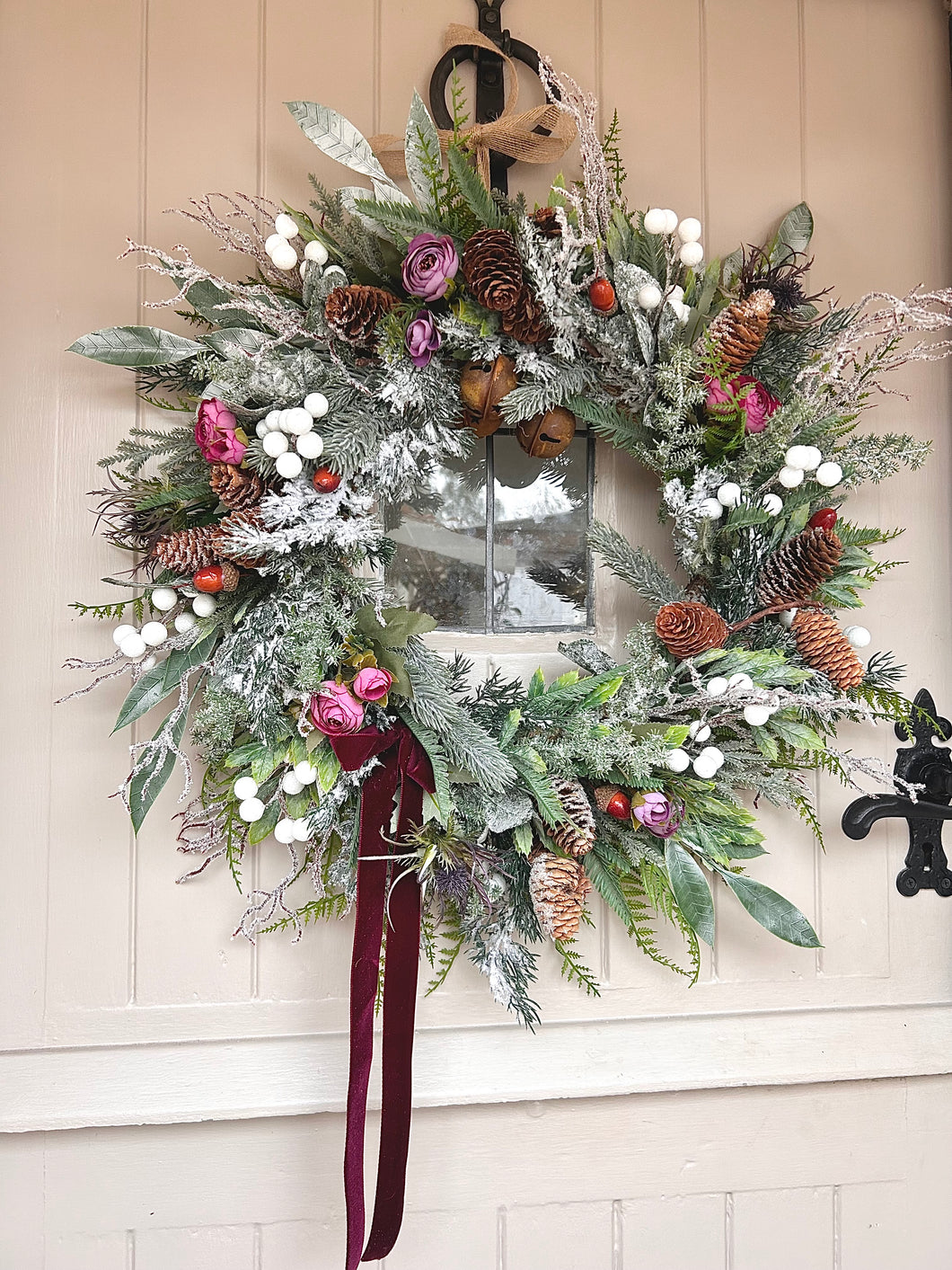 “EVELYN” winter and Christmas wreath (FREE P&P)