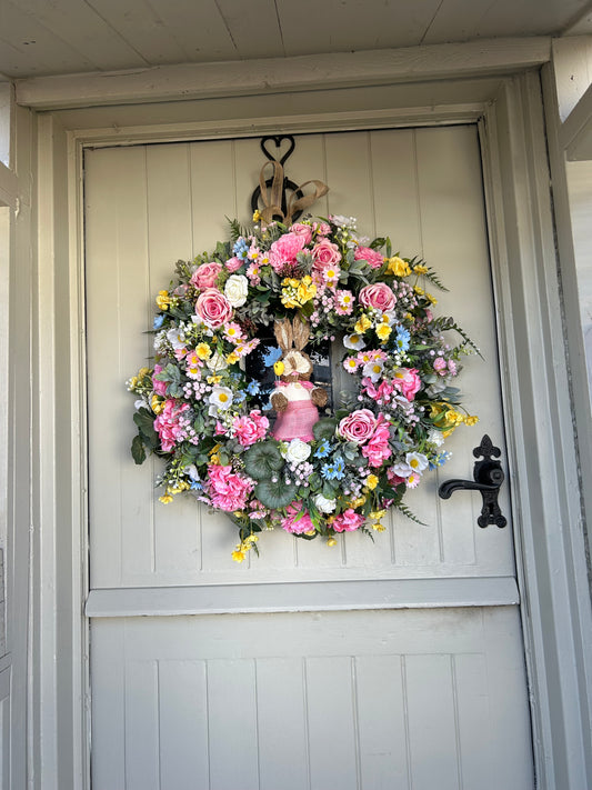 “BUNNY” spring wreath limited addition wreath( free P&P)