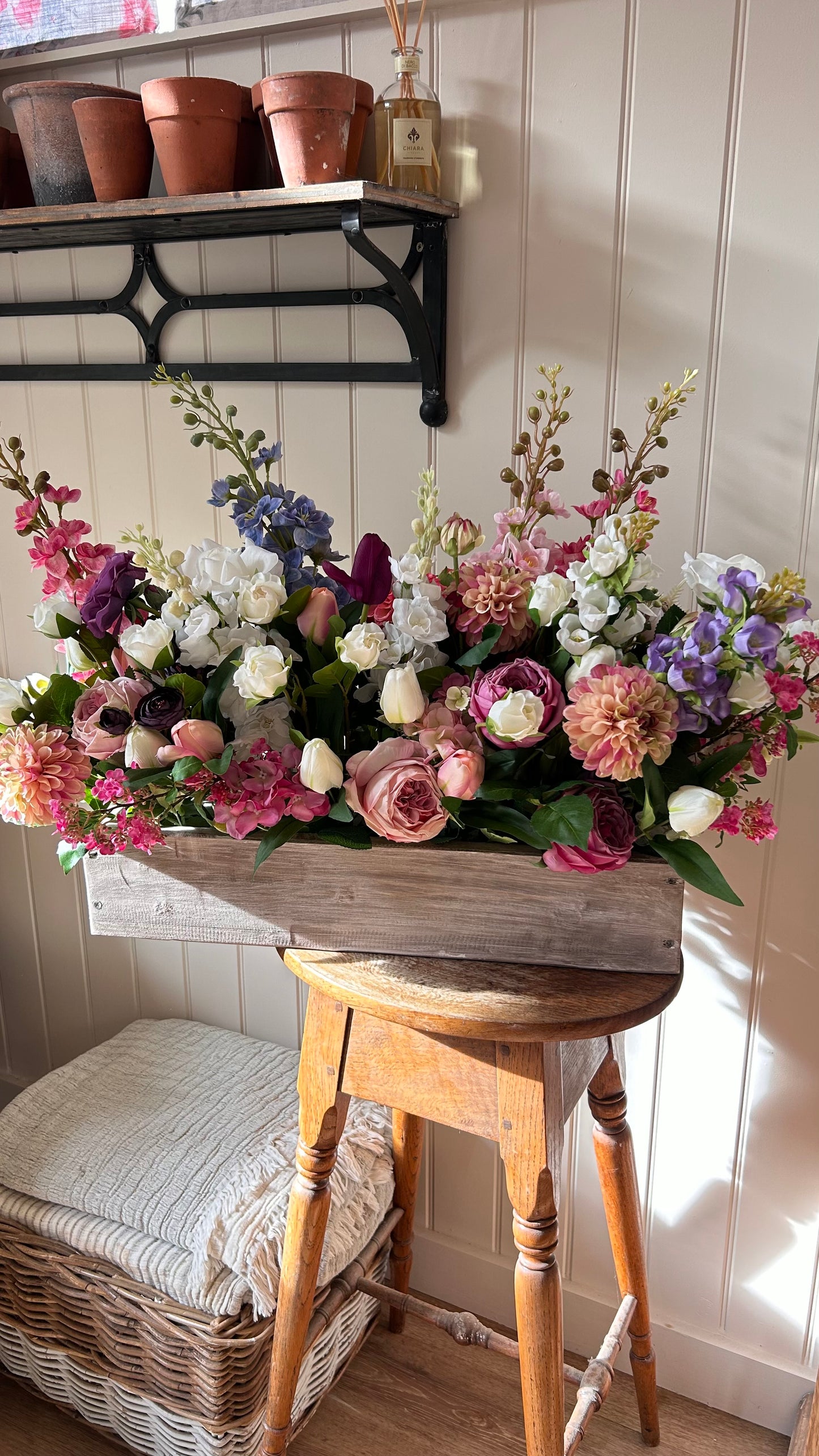 Luxury wooden flower box FREE P&P